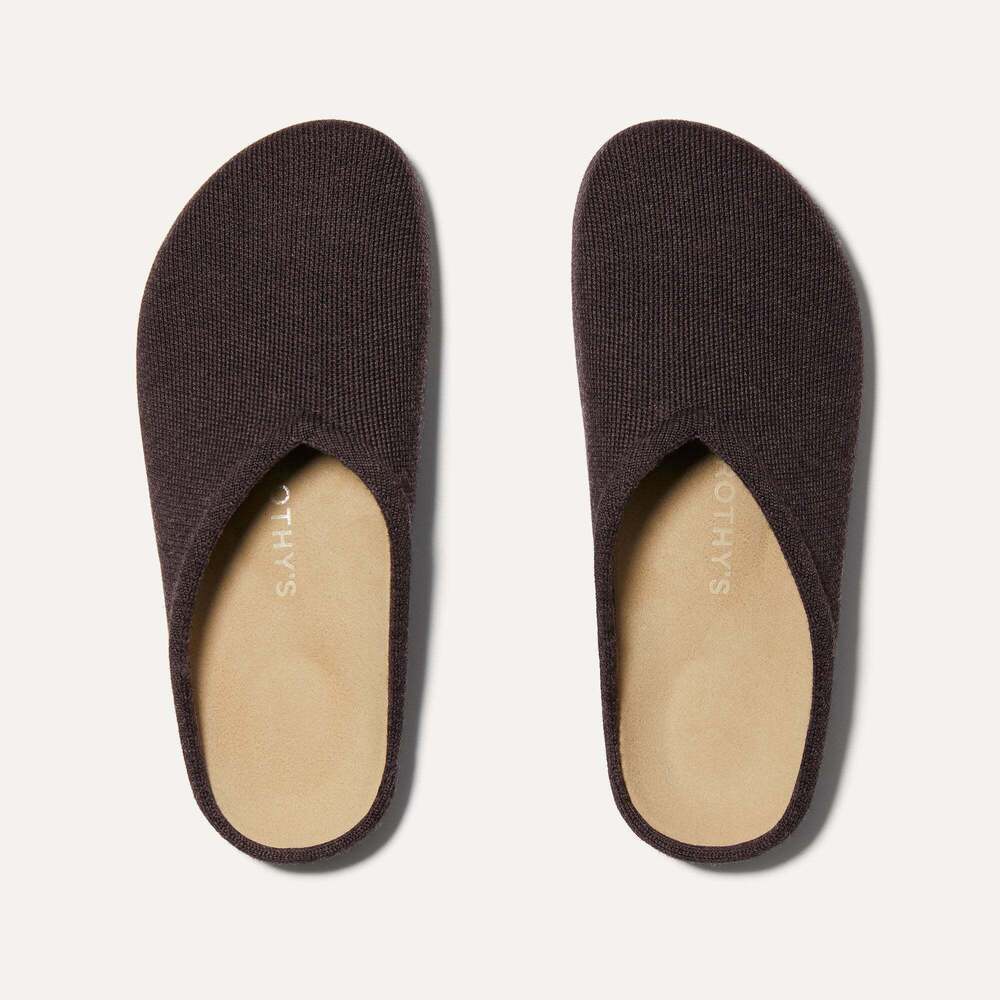 Rothy's Dark Brown Knit Mules